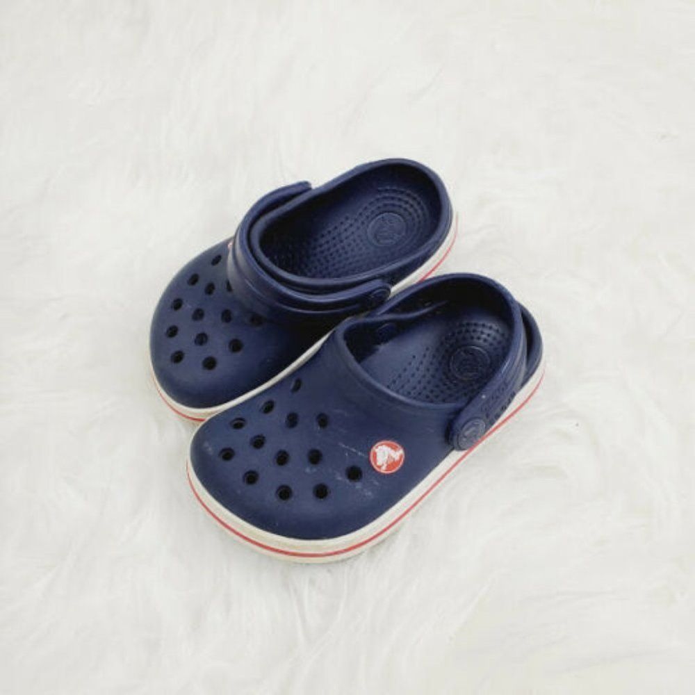 Crocs Unisex Toddler Slingback Blue Comfort Clogs